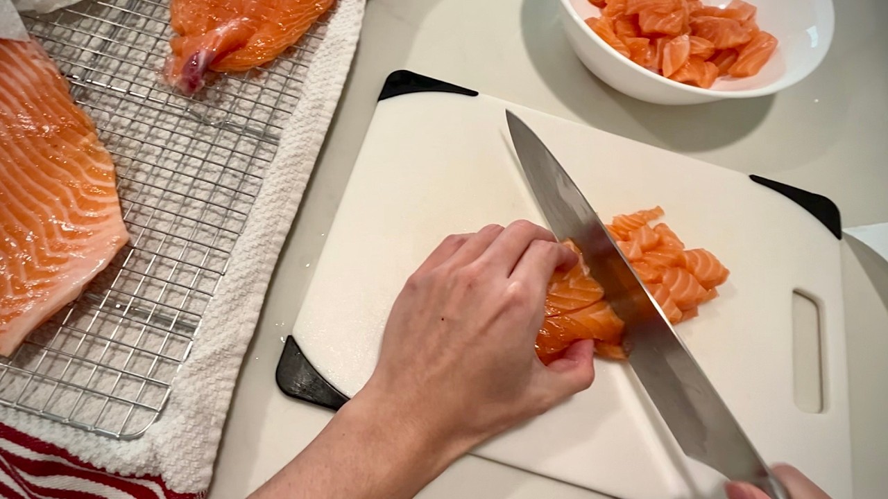 55-minutes of prepping and freezing homemade poké | POV