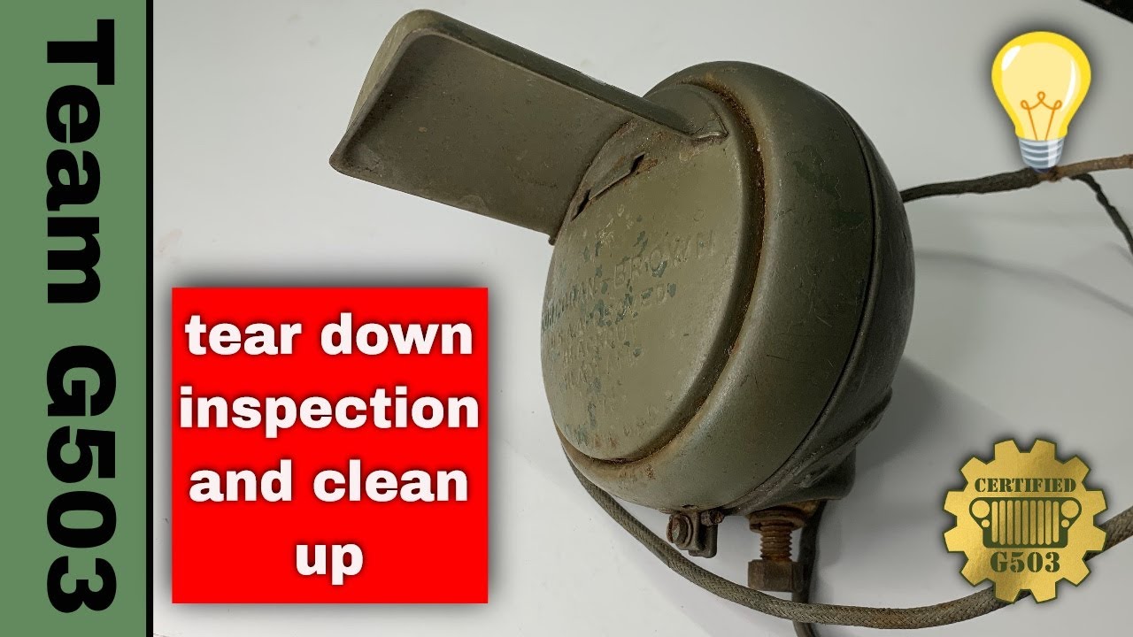 G503 Corcoran-Brown Blackout Light Disassembly Willys MB Ford GPW