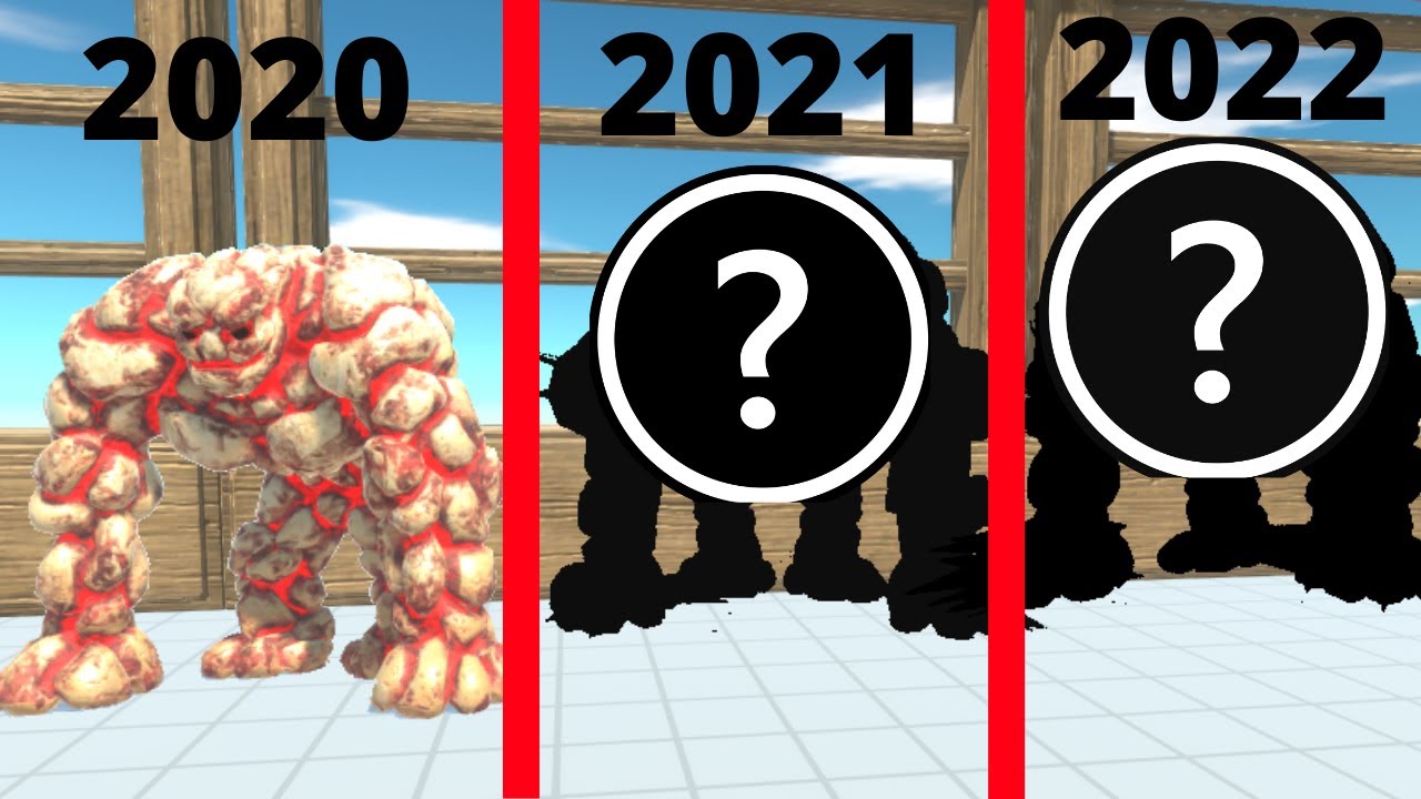 EVOLUTION OF LAVA GOLEM IN ARBS  -  2020   2021   2022  -  ANIMAL REVOLT BATTLE SIMULATOR
