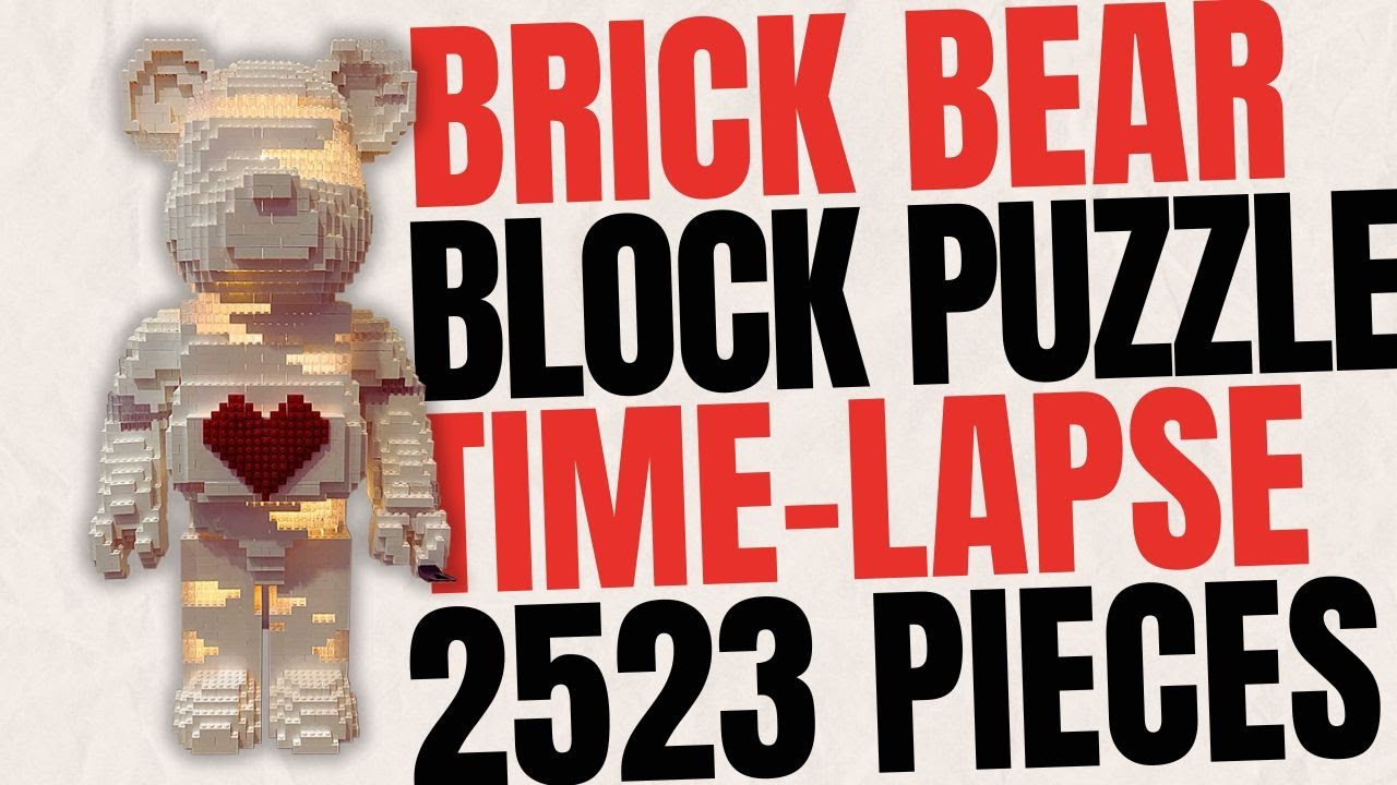 Bear Brick Building Block Time-Lapse  / 網紅積木熊 燈光抽屜款 縮時攝影