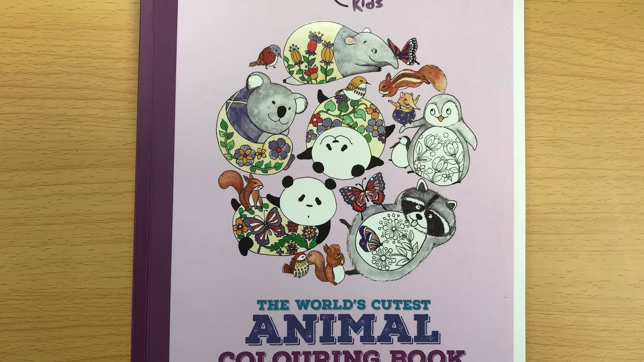 Colouring book flip through | The world’s cutest animal colouring book | ADULT COLOURING