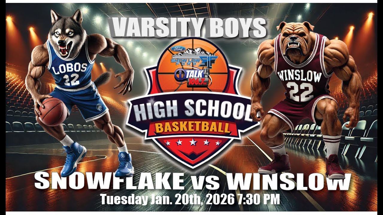 SNOWFLAKE LOBOS vs WINSLOW BULLDOGS Boys High School Basketball full game