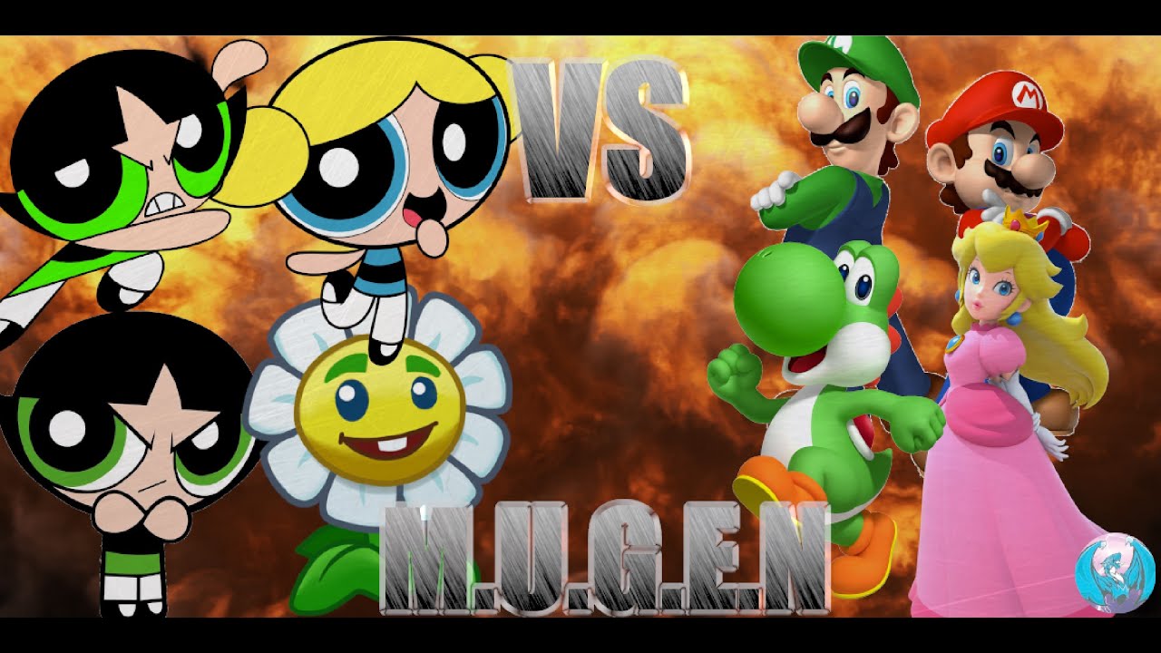 MUGEN - Request - The Powerpuff Girls VS Team Mario