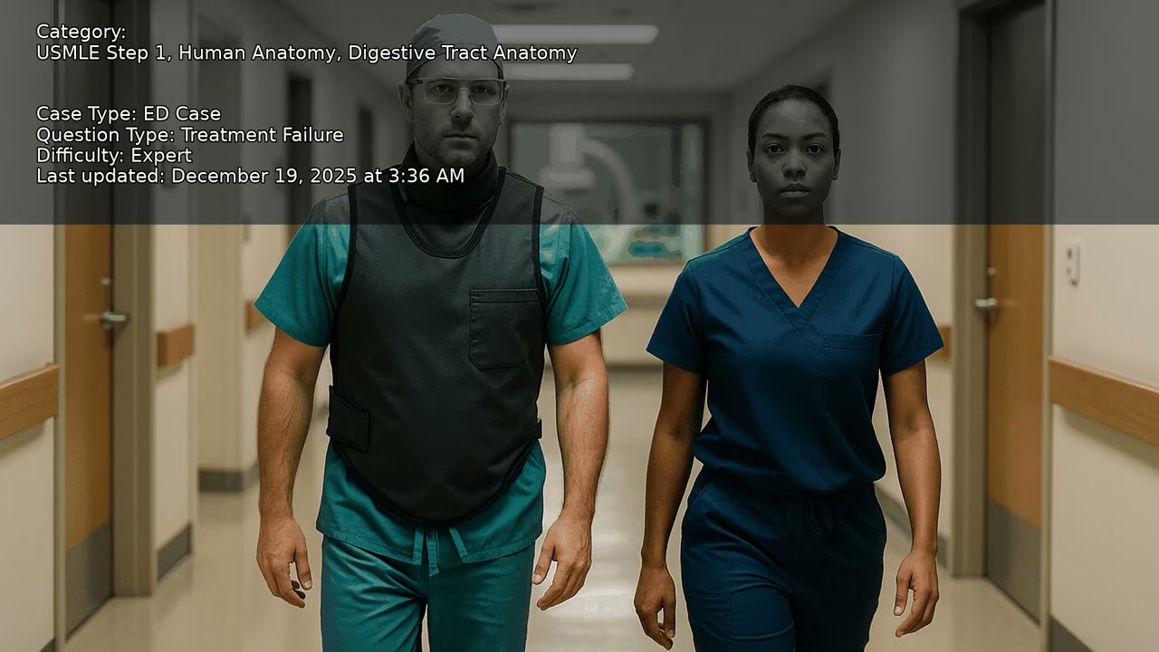 Digestive Tract Anatomy, Human Anatomy, USMLE Step 1 - Full Vignette with Extended Explanations