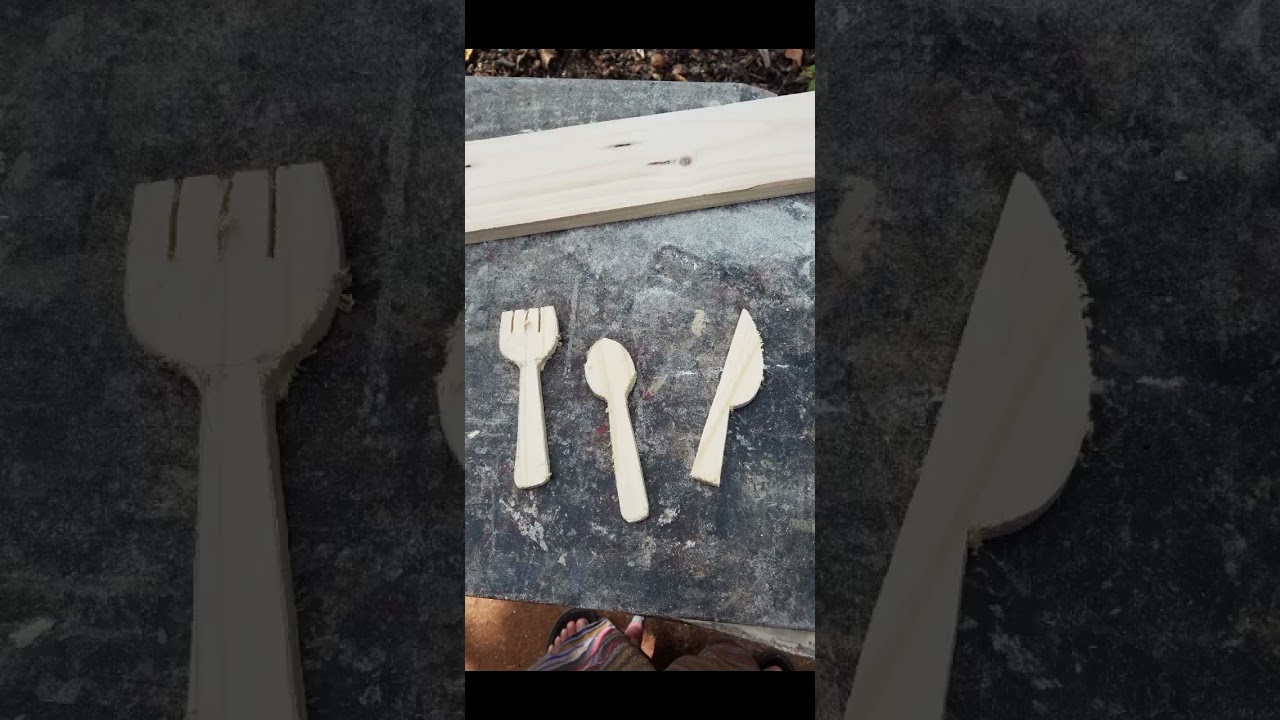 Hand made wooden spoon holder