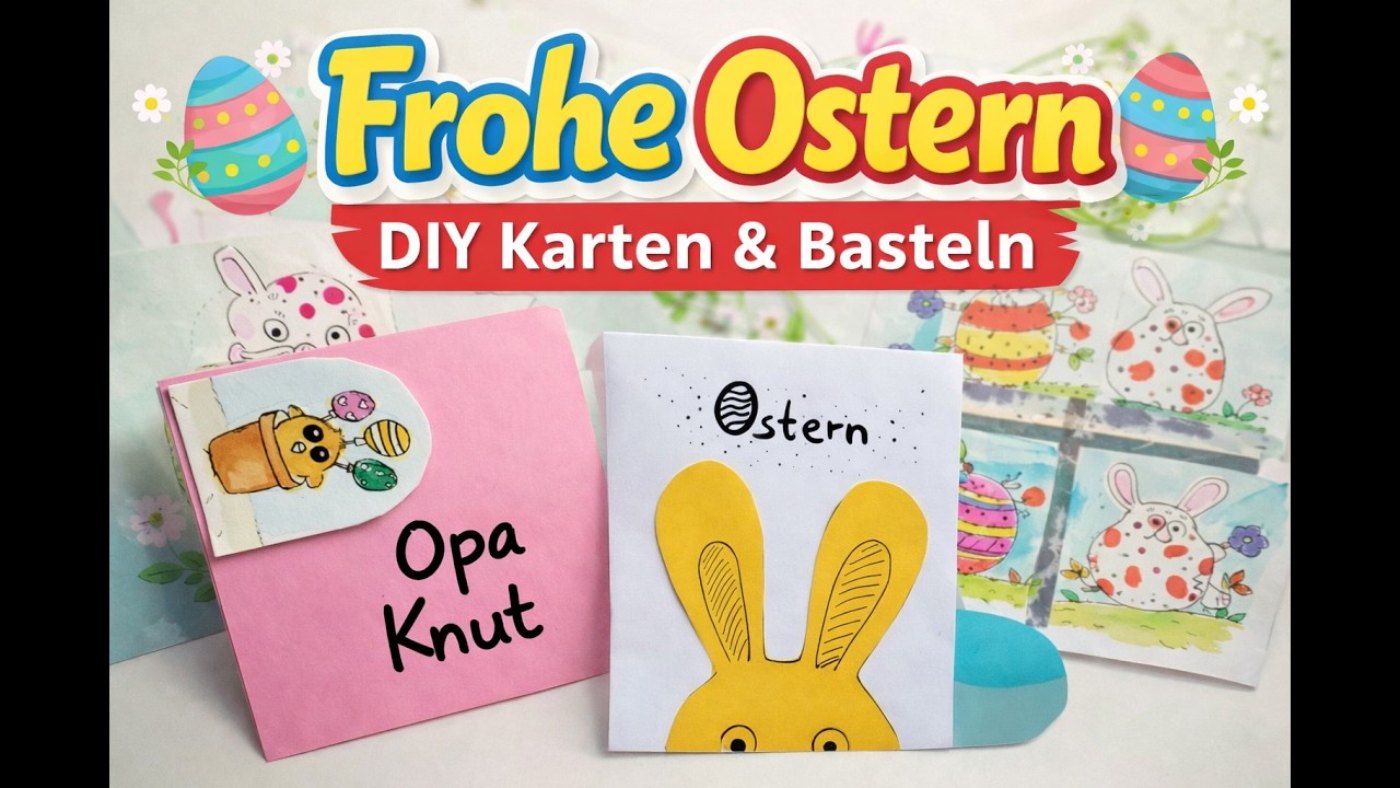 🐰 DIY Diese OSTERKARTEN können sogar Kinder basteln! (Super einfache Idee)