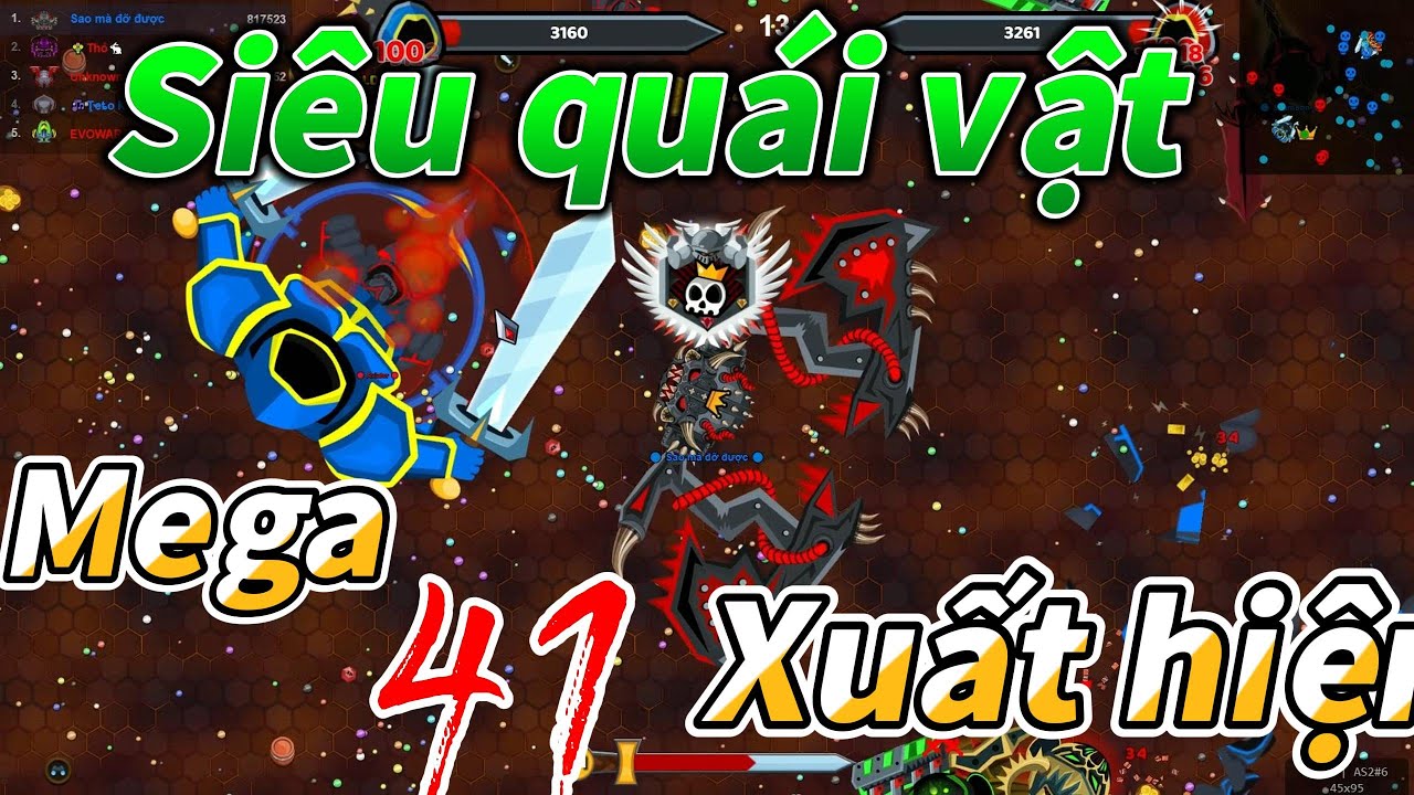 [Evowars.io #386] Siêu quái vật Mega 41 xuất hiện, đầy cảm xúc và mãn nhãn, thành công Unlock