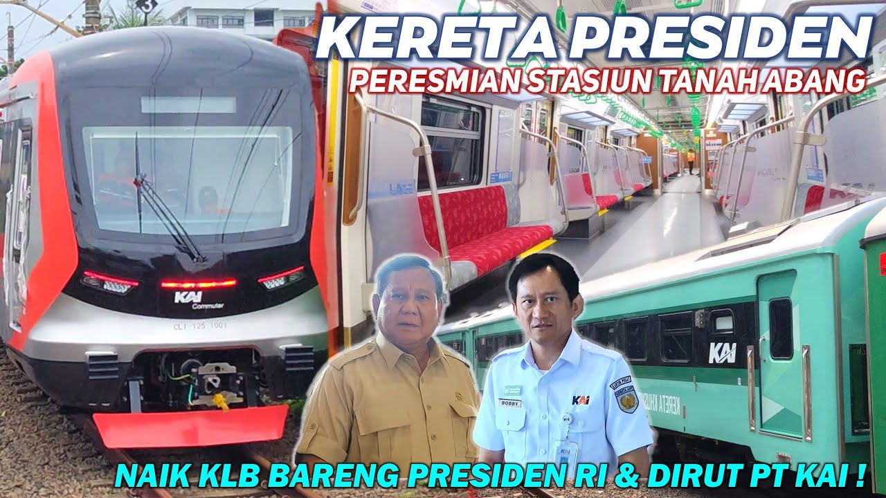 KERETA PRESIDEN !! Naik Kereta Luar Biasa Kepresidenan RI1 ke Stasiun Tanah Abang, Pakai KERETA BARU