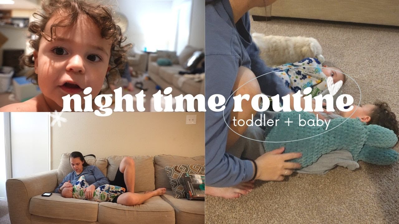 simple night routine with a 2 year old + 6 month old | 2023