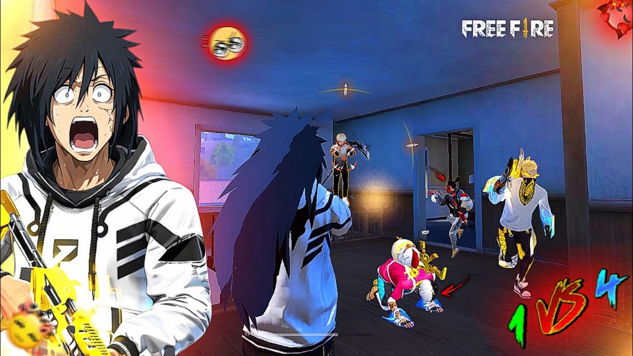Four Players Trapped Me 😱🔥 I Deleted The Squad 💀 | Free Fire Max