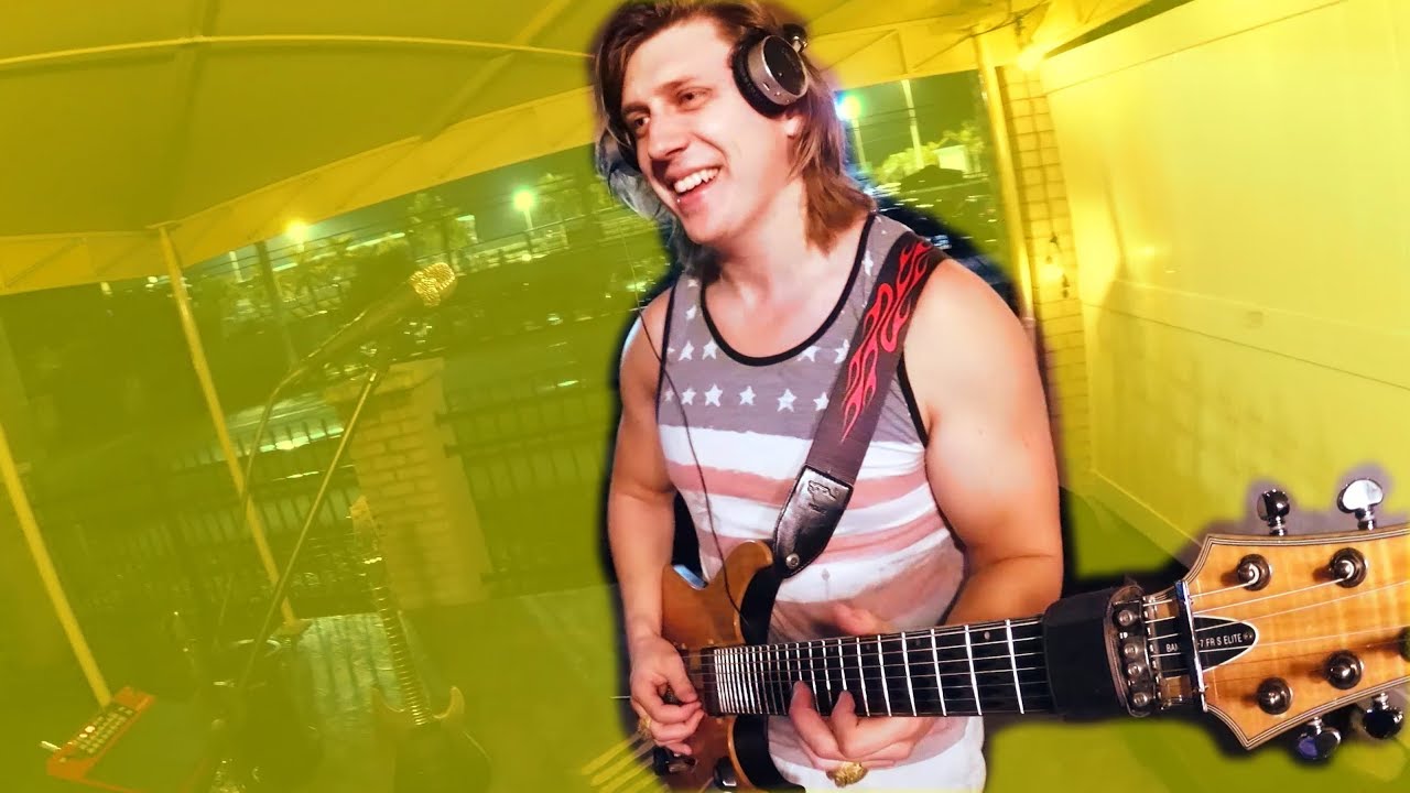 some guy with a gopro on his guitar live loops despacito
