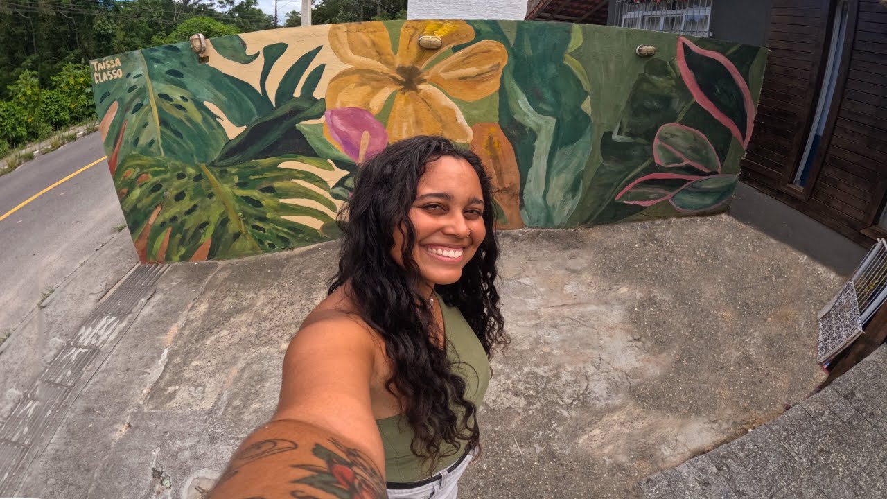 ARTE VLOG - primeira vez pintando floral