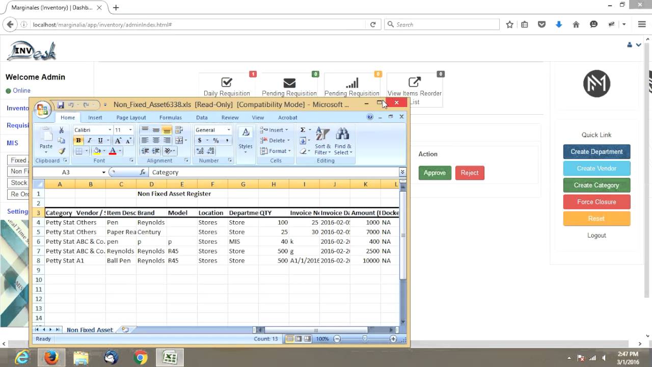 Marginales - Inventory (MIS)