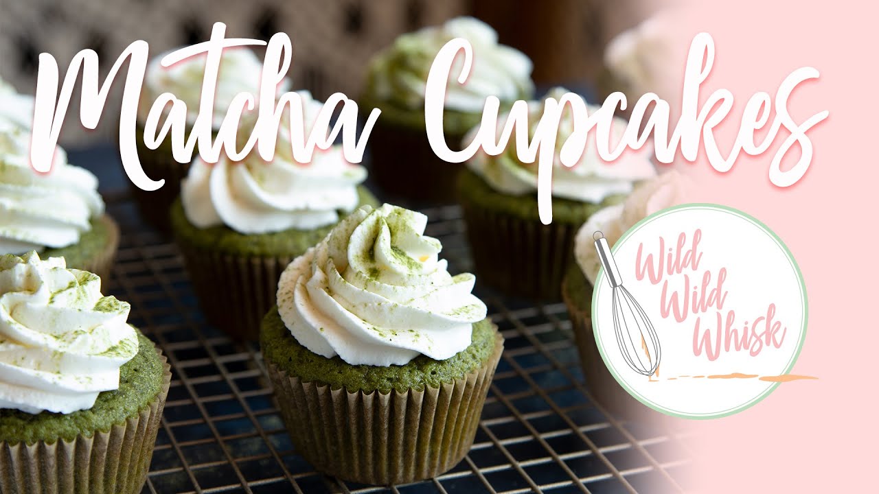 MATCHA GREEN TEA CUPCAKES WITH WHIPPED CREAM (ASMR Video)
