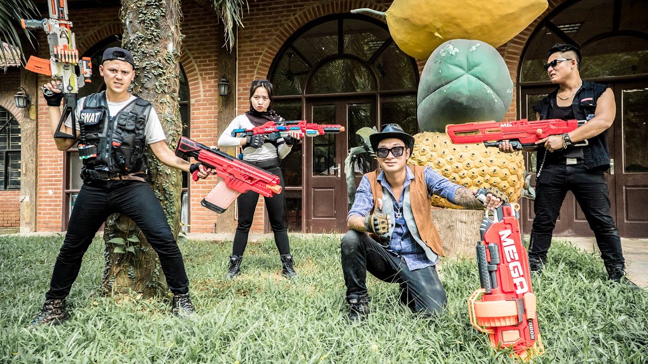Nerf Guns War: бойцы S.W.A.T. из команды TTNerf: погоня за преступными группировками 2