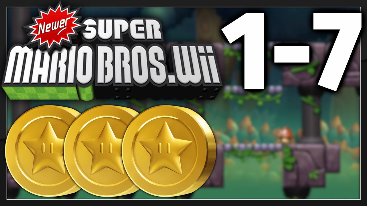 Newer Super Mario Bros. Wii 1-7 ALL STAR COINS