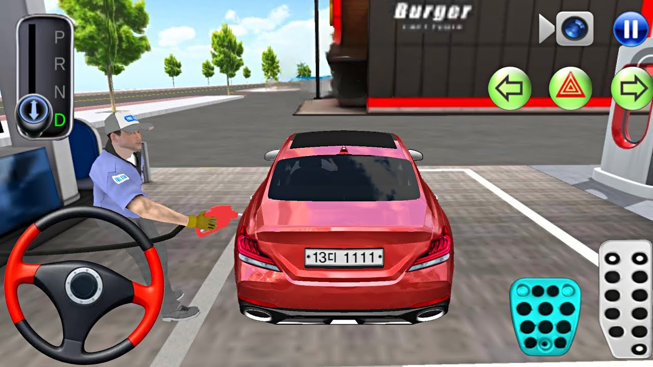 New Red Mercedes Benz Refuel in Gas Station ⛽ - 3D Driving Class 2025 - Android Best Gameplay Video