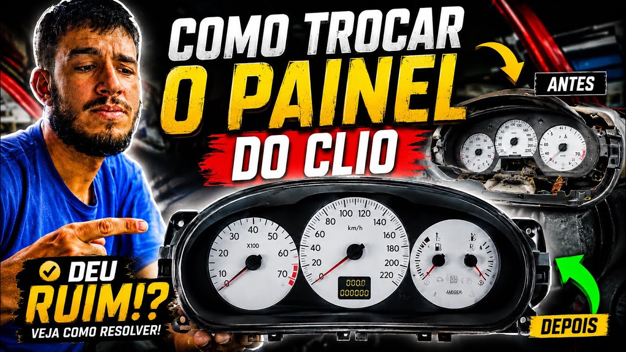 COMO TROCAR O PAINEL DO CLIO, DEU RUIM?!?!? DIY RENAULT CLIO #03 - FALCON PROJECTS