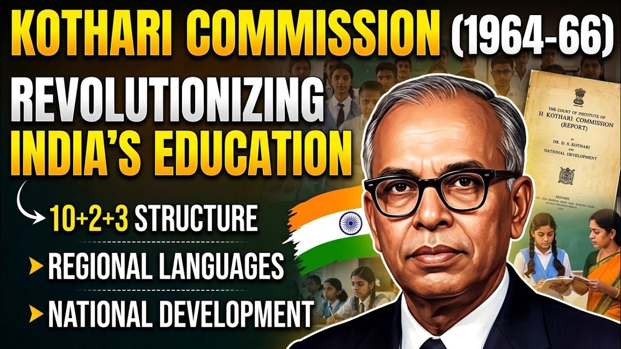 📚 Kothari Commission (1964&ndash;66) | Teacher Education | B.Ed | Learn with Manas
