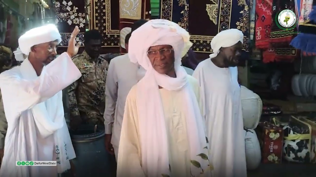 جولة ميدانية لرئيس الإدارة المدنية المكلف بسوق الجنينة لمتابعة سير العمل التجاري.