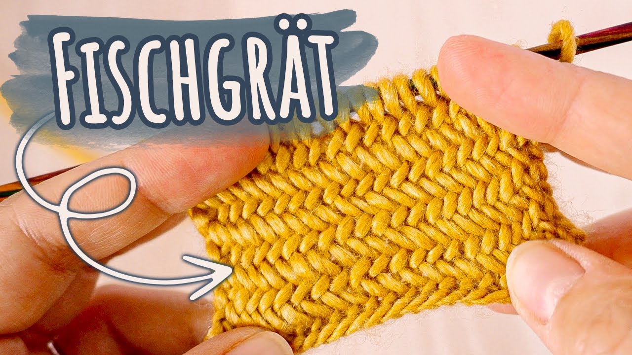 Ist das echt gestrickt??? Fischgrätmuster stricken!