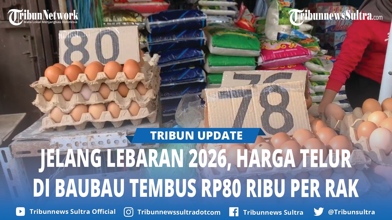 Harga Telur di Pasar Karya Nugraha Baubau Sulawesi Tenggara Capai Rp80 Ribu per Rak Jelang Lebaran
