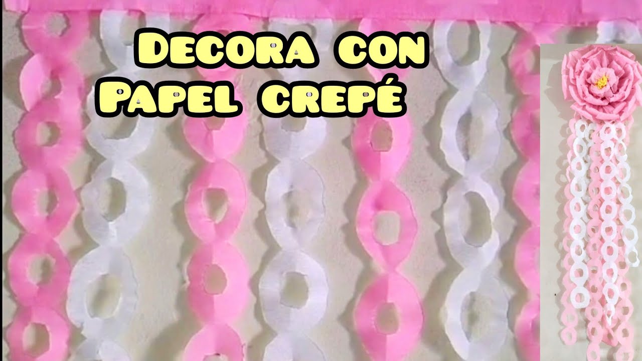 Cortina de círculos con papel crepé 😊Guirnalda súper fácil y bonita💕 Sorprende a Todos al decorar😏