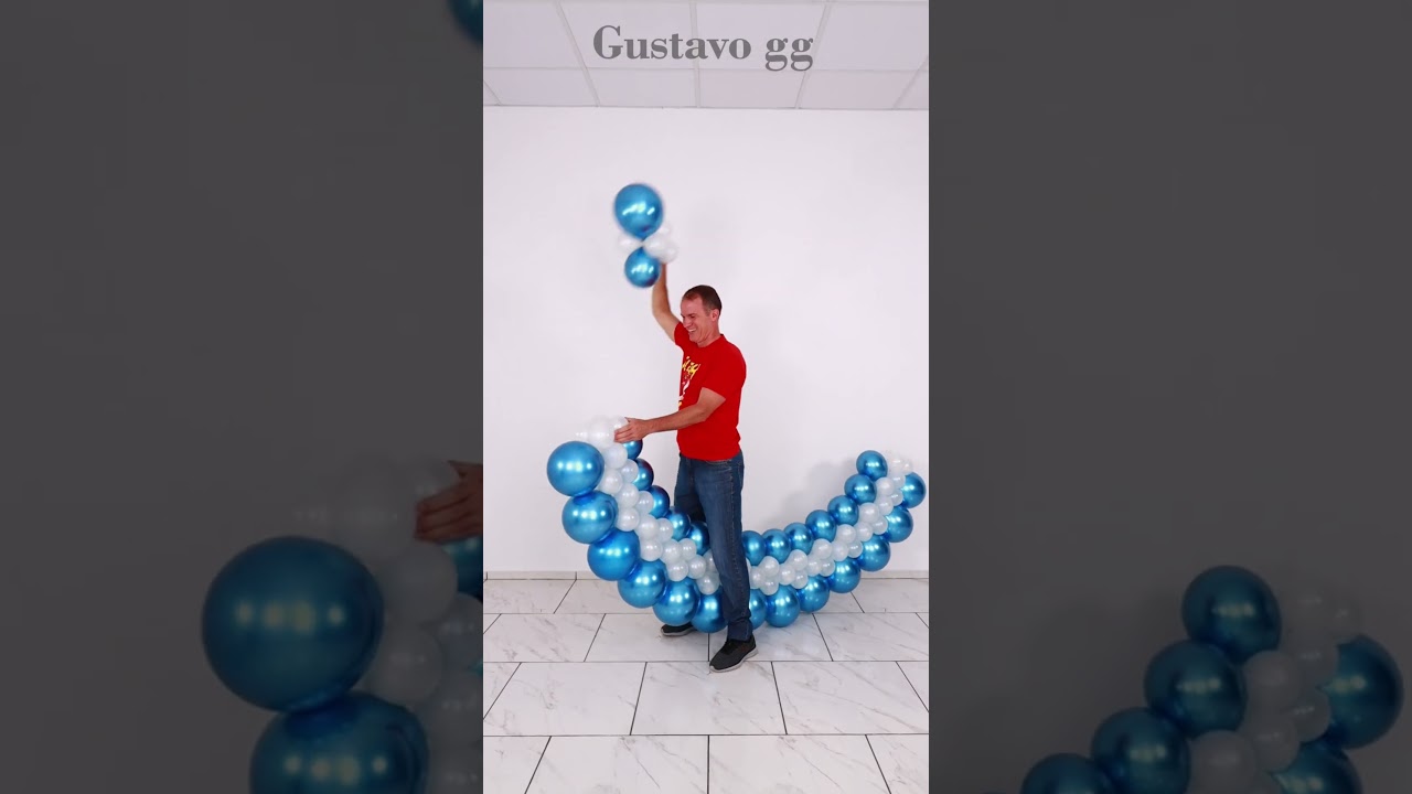 ARCO DE GLOBOS 🤩👍 Gustavo gg  #arcodeglobos #globosdecoracion #diy #cartoon #balloon