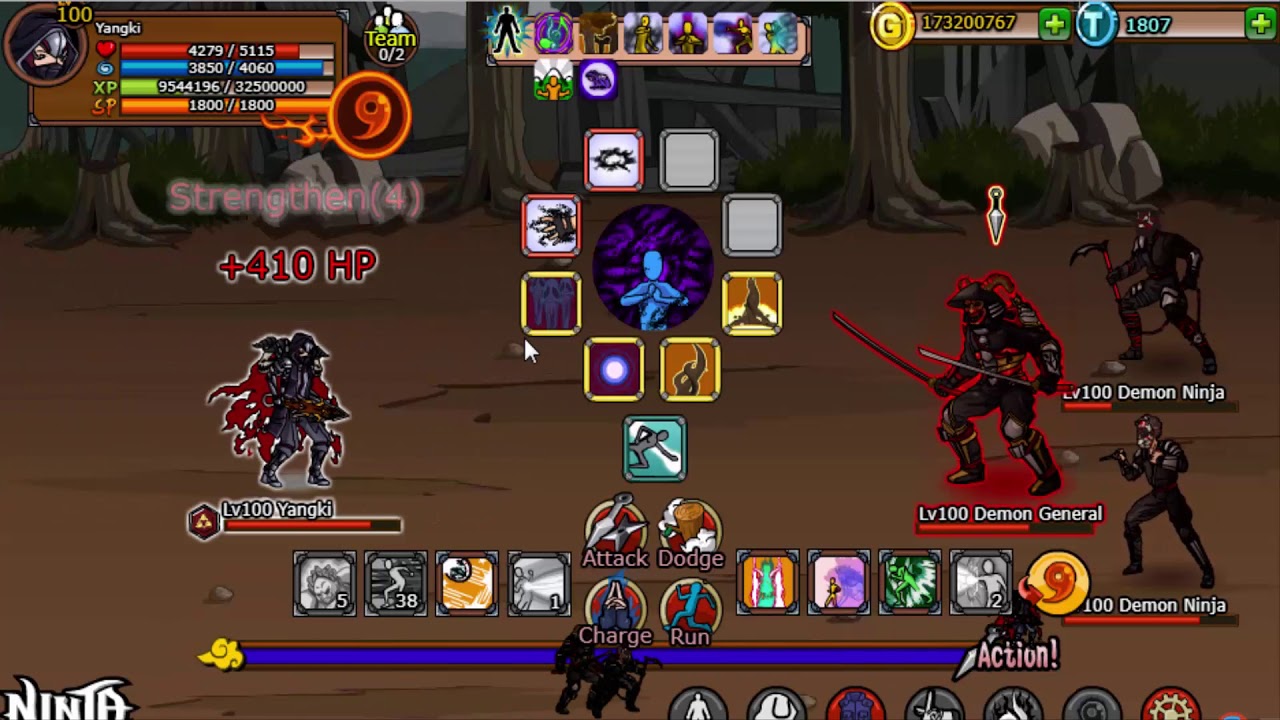 Ninja Saga Yangki - hard boss ever :( (without flex im 100% dead)