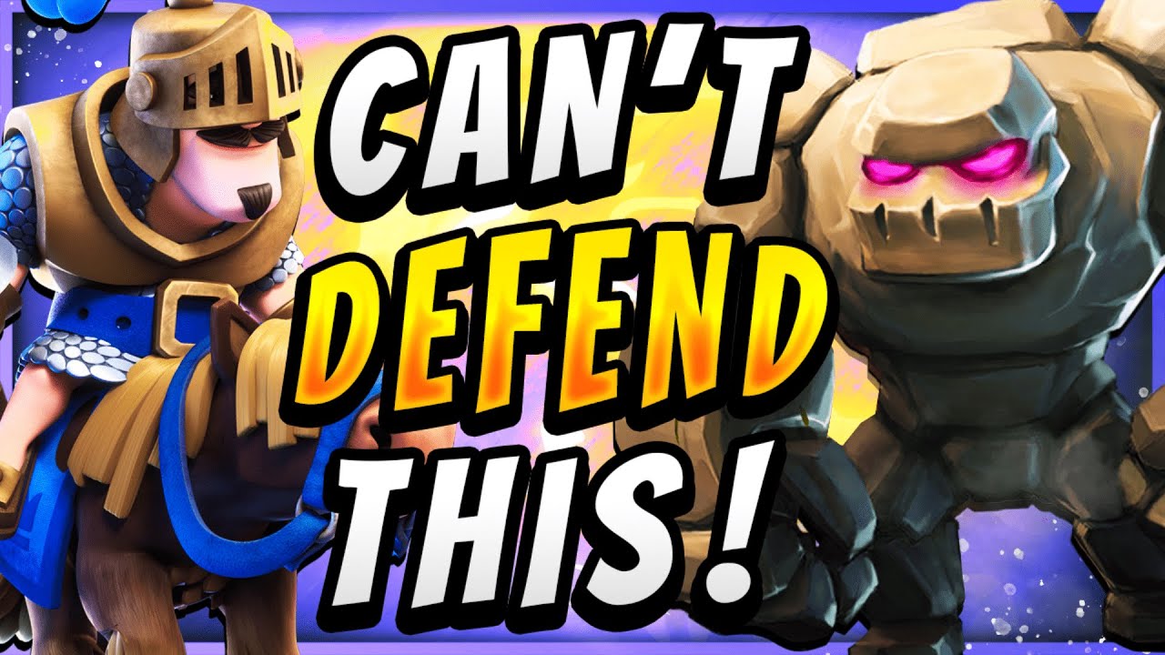 PURE OFFENSE! MOST POWERFUL GOLEM DECK in CLASH ROYALE!