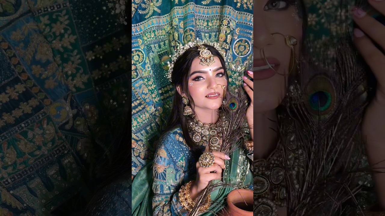 Radha Rani makeup transformation by @easymakeup1767  #shorts #transformation