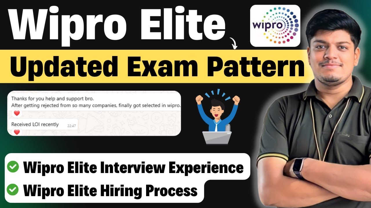 🔥Wipro Elite MASS Hiring | Exam & TR/HR Interview Experience(Selected) | Wipro Elite Exam Pattern