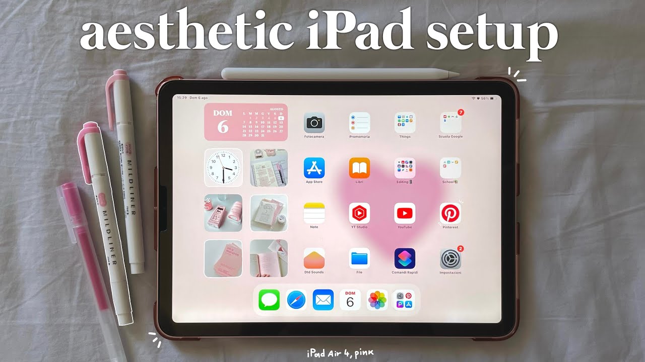 CUSTOMIZING my IPAD for BACK TO SCHOOL | aesthetic setup 🍙