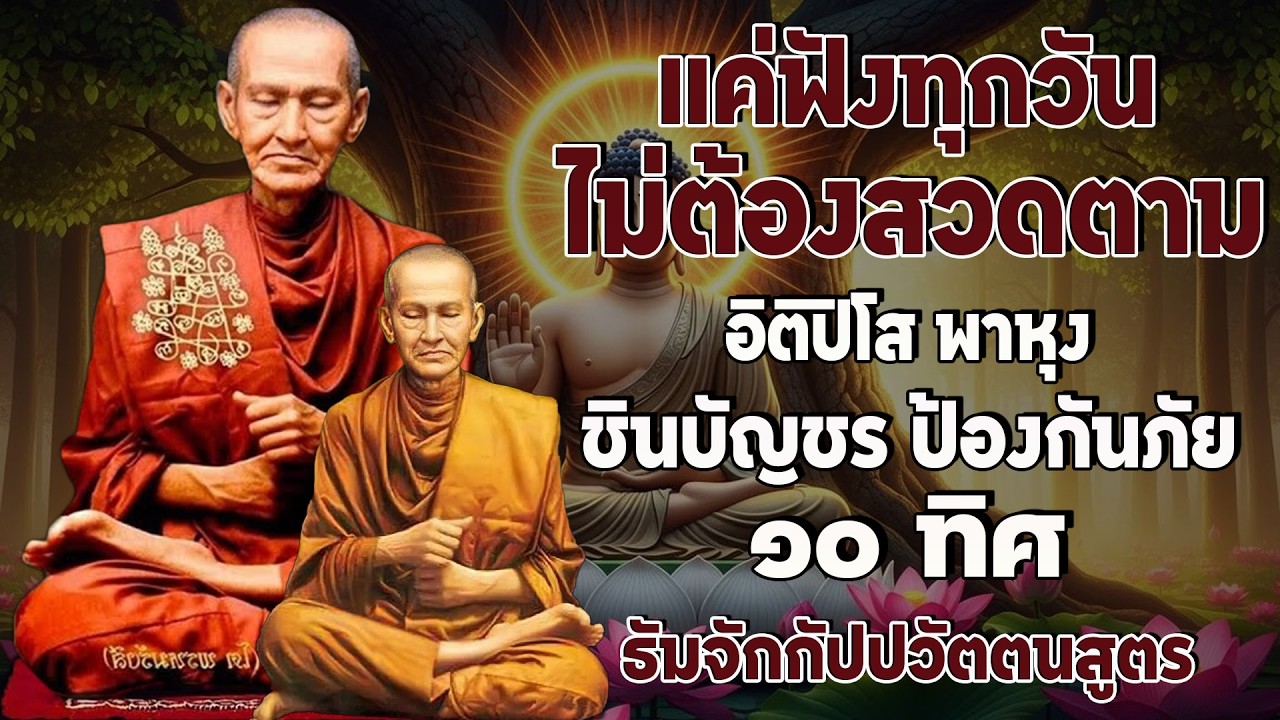 อิติปิโส พาหุง ชินบัญชร ป้องกันภัย ๑๐ ทิศ 🙏 มหาเมตตาใหญ่ ยอดพระกัณฑ์ไตรปิฎก ธัมจักกัปปวัตตนสูตร