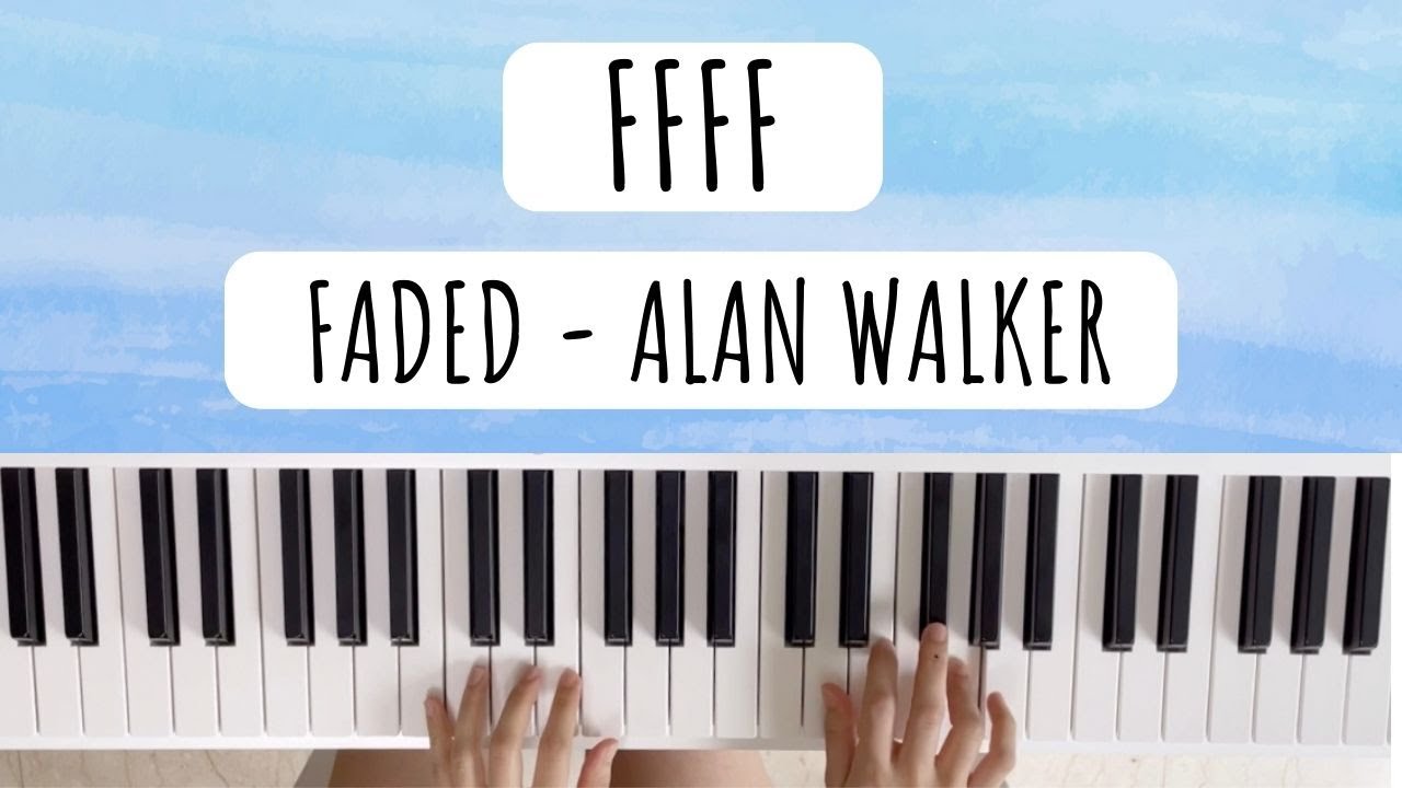 *SLOW* Faded - Alan Walker (Piano Tutorial in Letters) #fadedpiano #fadedalanwalker