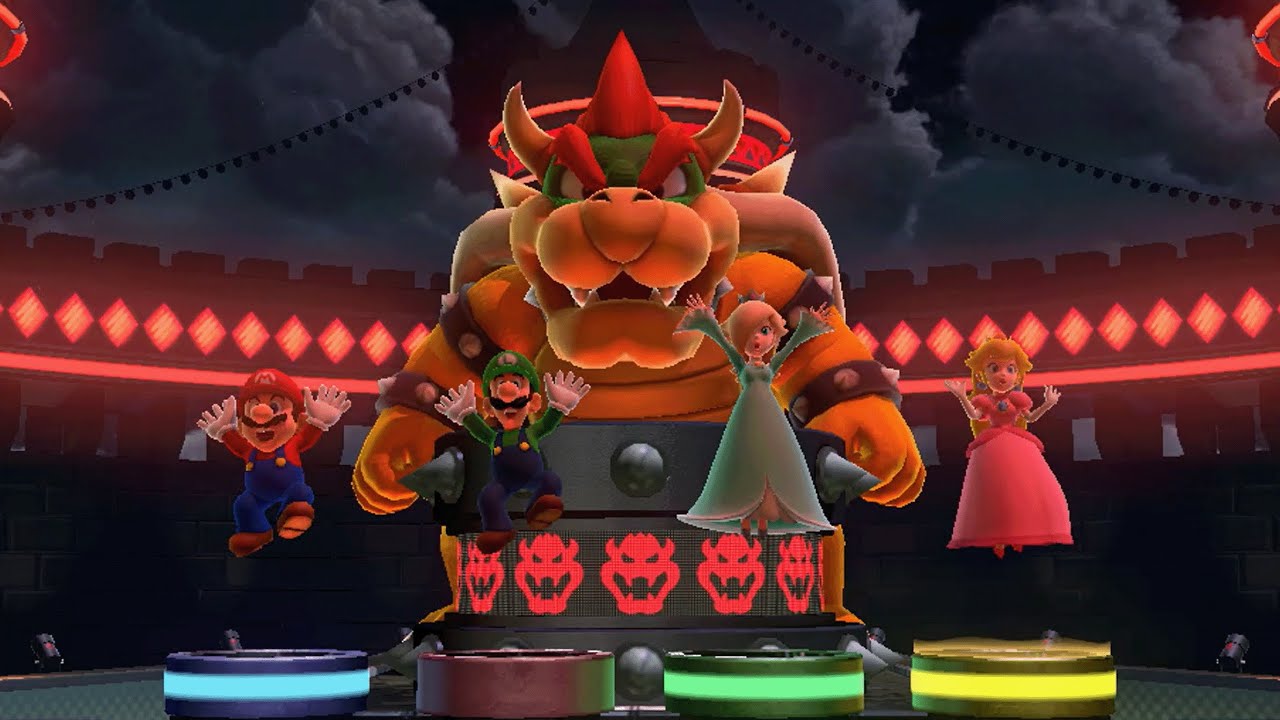 Mario Party 10 - Mario vs Luigi vs Rosalina vs Peach vs Bowser - Mushroom Park