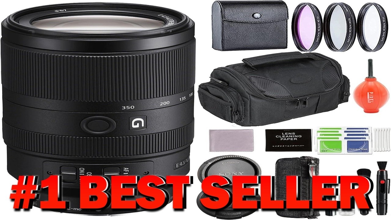 Sony Alpha 70 350mm F4.5 6.3 G OSS Super Telephoto APS C Lens (Black) Bundle - B0C9JRPTL2