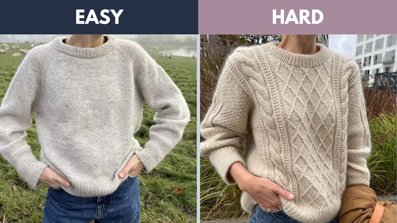 Ranking Popular Sweater Knitting Patterns from Easiest to Hardest