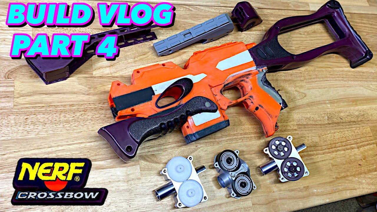 [Мод Nerf] Выбор каркаса маховика... Арбалет Nerf Kenner, интеграция со Страйфом (Влог сборки, ча...