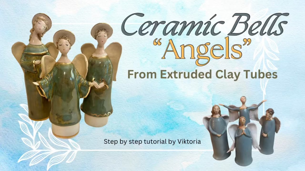 Ceramic Bells from Extruded Clay Tubes “Angels” Very Easy Clay project