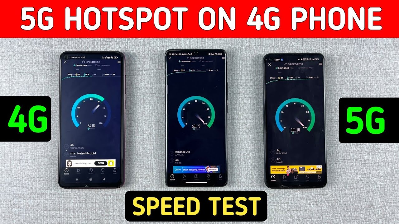 5G HOTSPOT SPEED TEST On 4G & 5G Phone - Really Fast ?
