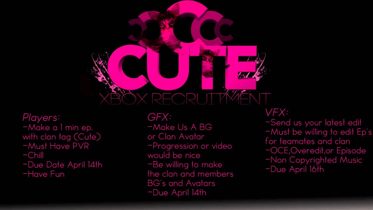 Cute Recruitment Challenge (Read Desc)