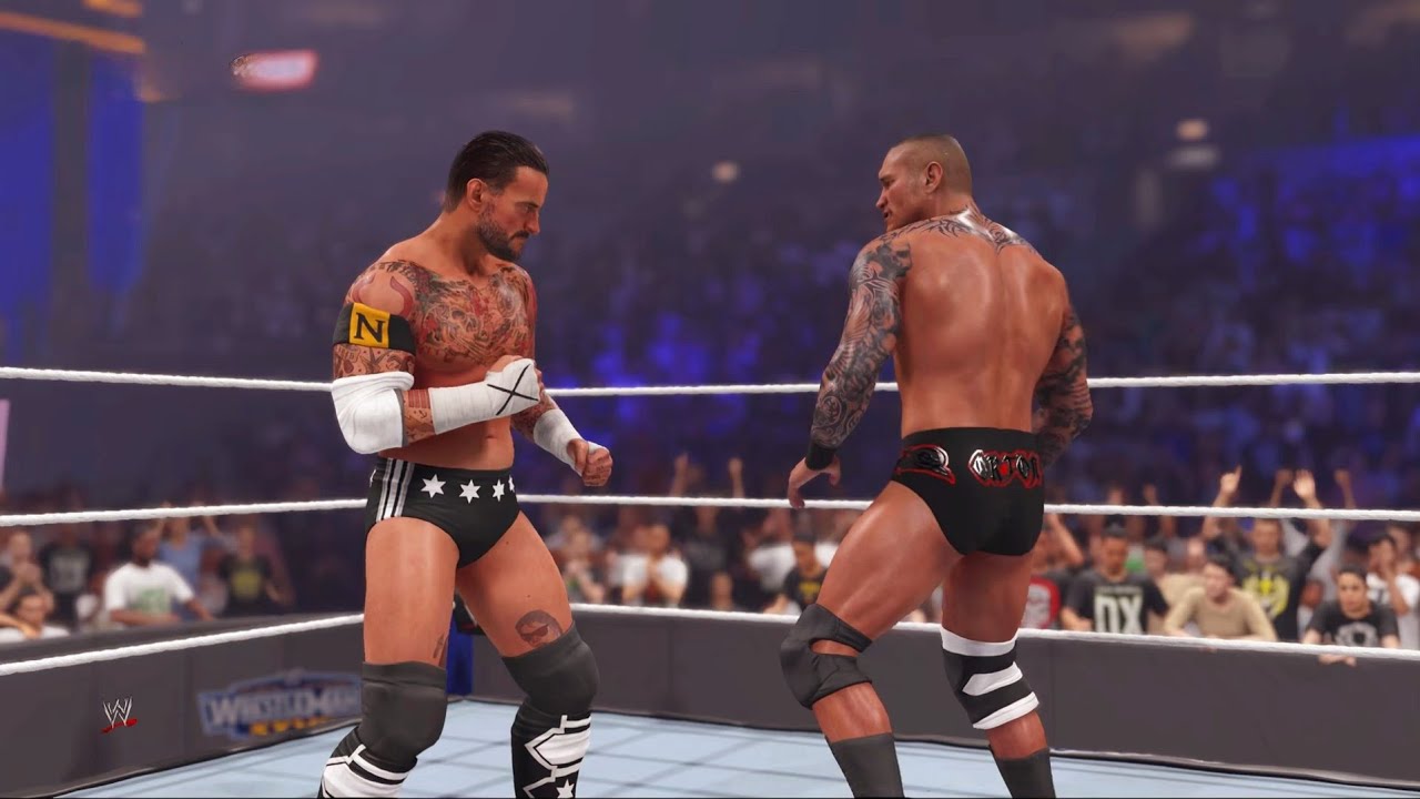 WWE 2K24 CM Punk против Рэнди Ортона Wrestlemania 27