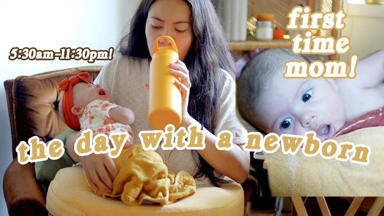A Day in the Life of a Newborn // A Realistic Day with a First-Time, WFH Mom!