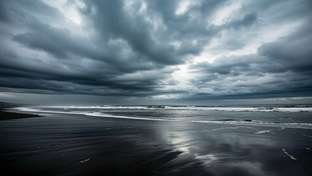 Quiet Night Ocean Ambience | Soothing Waves for Stress Relief and Calm Mind with Calm Ocean Rhythm