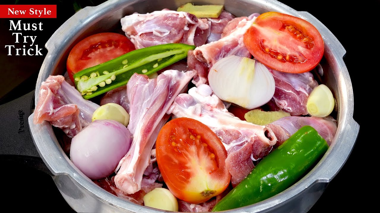 MUTTON MEAT - जब जान लोगे ये नया तरीका तब सब कहेंगे कहा से सीखा - UNIQUE STYLE Easy MUTTON CURRY