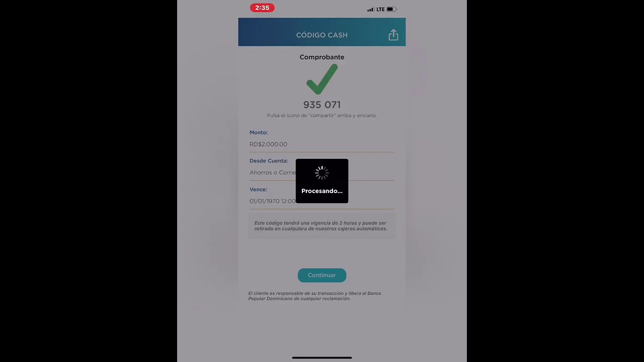 CODIGO CASH BANCO POPULAR