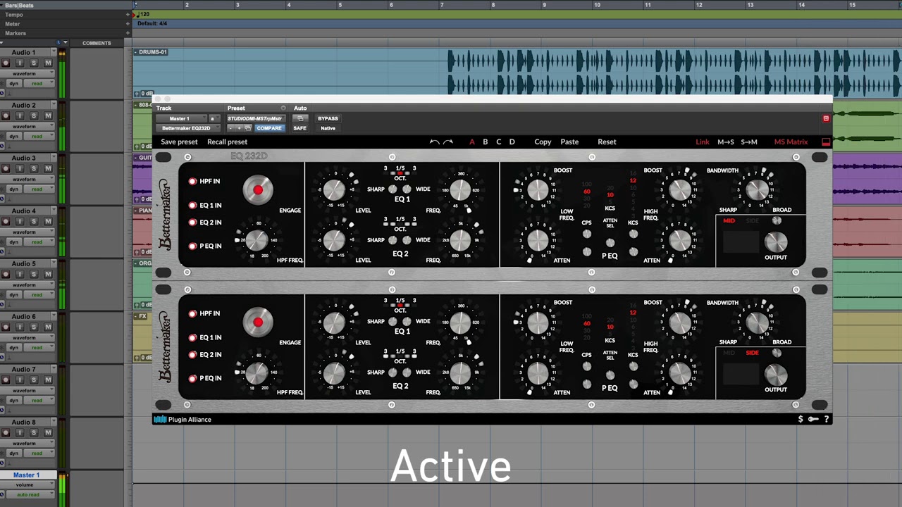 Bettermaker EQ232D - Playthrough One | Plugin Alliance