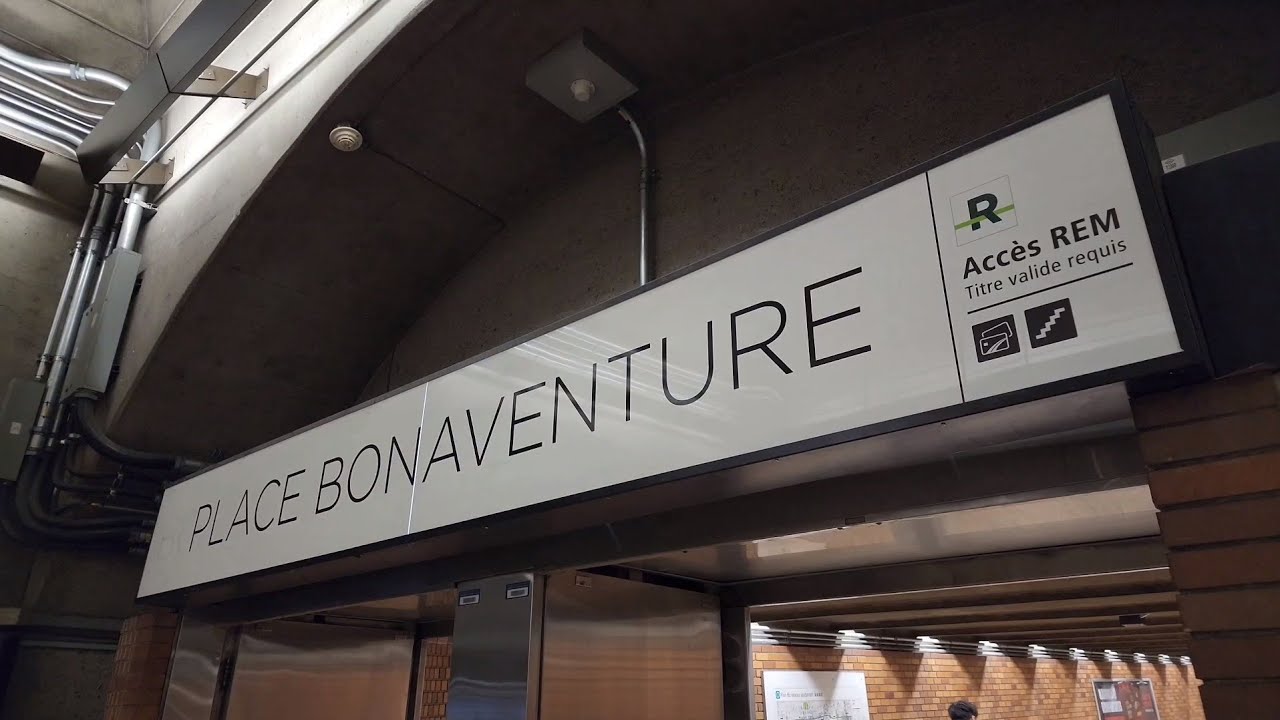 New REM access to Central Station from Bonaventure metro station in Montreal