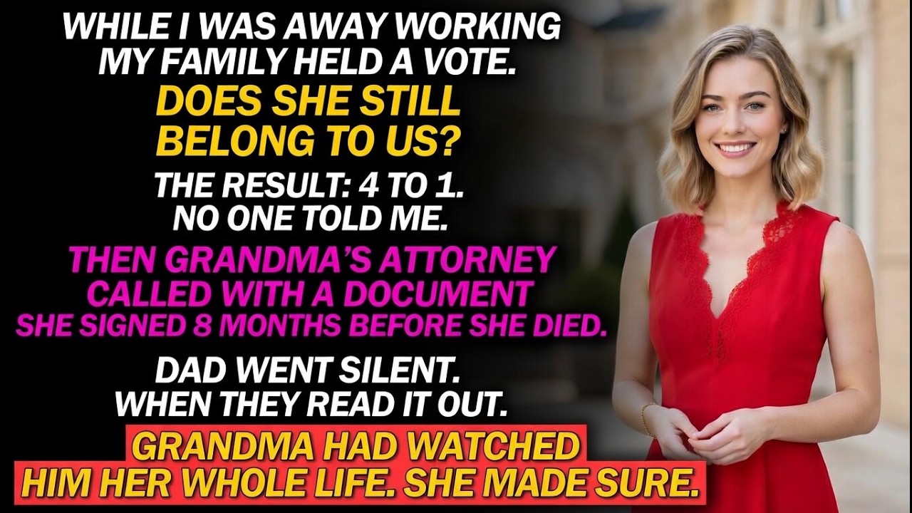 My Family Held A Secret Vote To Disown Me While I Was Away Working. Then Grandma's Attorney Called